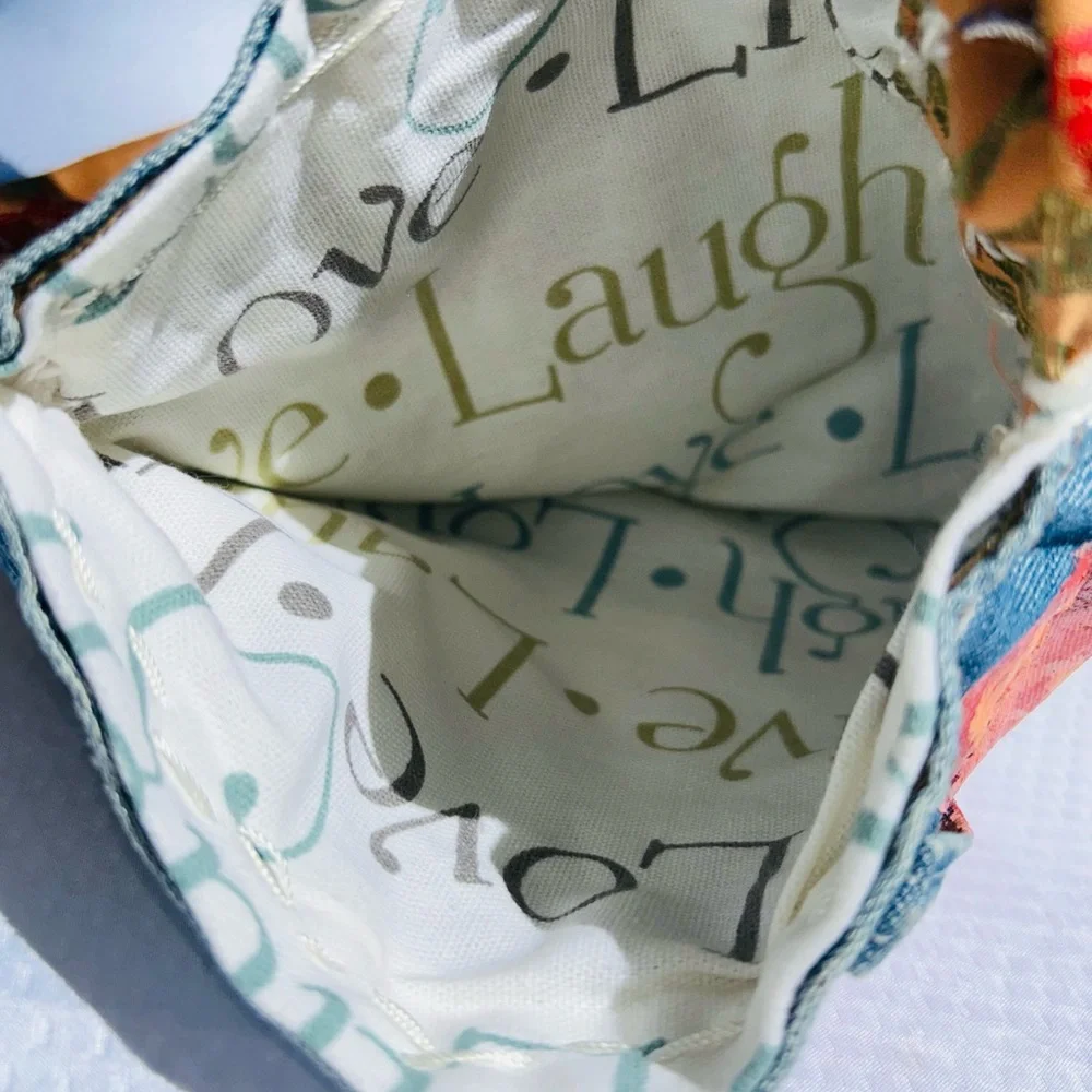 Floral Denim Crossbody Bag - Picture 5 of 6